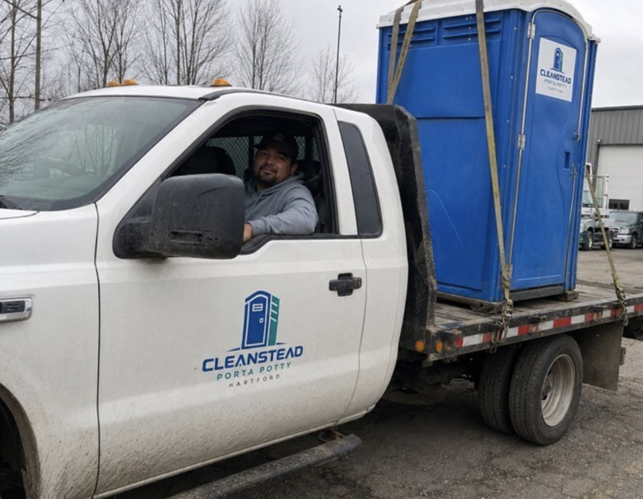 Porta potty delivery truck Hartford